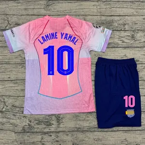 Unisex Soccer 2025 #10 Away Soccer Kit, Premium Fabric Match Style Set - Fans Version PINK Football Jersey