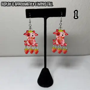 Fun Animal earrings, capybara earrings, cow earrings, chicken earrings, sloth earrings, penguin earrings