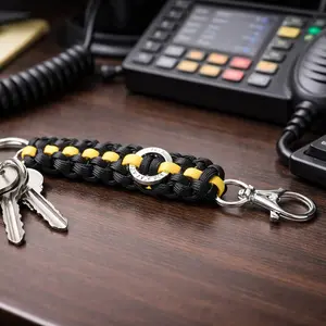 911 Dispatcher Keychain The Thin Gold Line Paracord Key Chain Gift for 2026 Public Safety Telelcommunicator Week