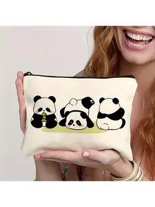 Animal-themed Makeup Bag, Panda-themed Toiletry Bag, Cute Cartoon Pet Design, Instagram-style Minimalist Cosmetic Organizer, Student Stationery Pouch, Travel Storage Bag, Fashionable Makeup Pouch, Travel Cosmetic Bag/toiletry Organizer, Perfect Gift