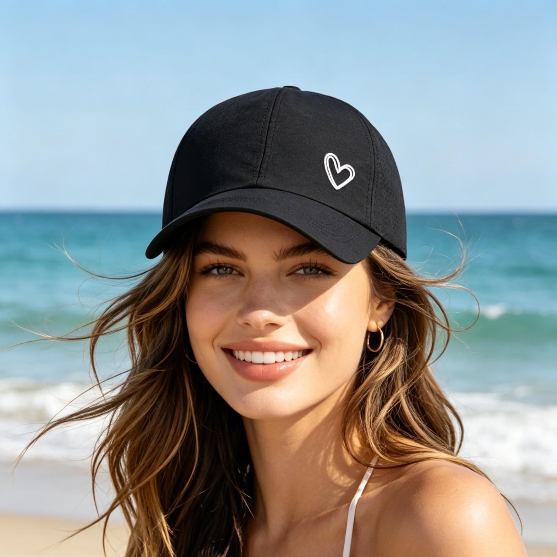 2PCS Outdoor Sports Cross-Over Ponytail Quick-Dry Hat with Breathable Mesh Panel for Sun Protection; European-Style Baseball Cap for Spring and Summer