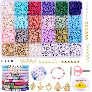 4000pcs Vibrant Alphabet Beads Set, Oceanic Colors, Polymer Clay Letters, Ideal for Bracelets, Jewelry, Keychains, Craft Accessories