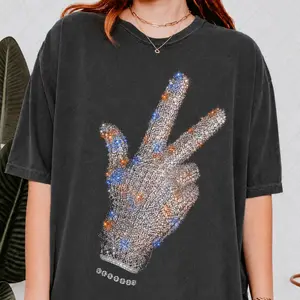 Album Inspired Shirt, Sparkly Glove Hand Shirt, Pop Concert Tee, Glitter Hand Graphic Tee