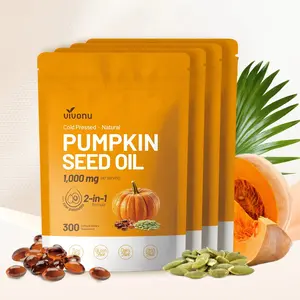 VivoNu Natural pumpkin seed oil and saw palmetto softgel 1000mg high content plant esters 300 capsules