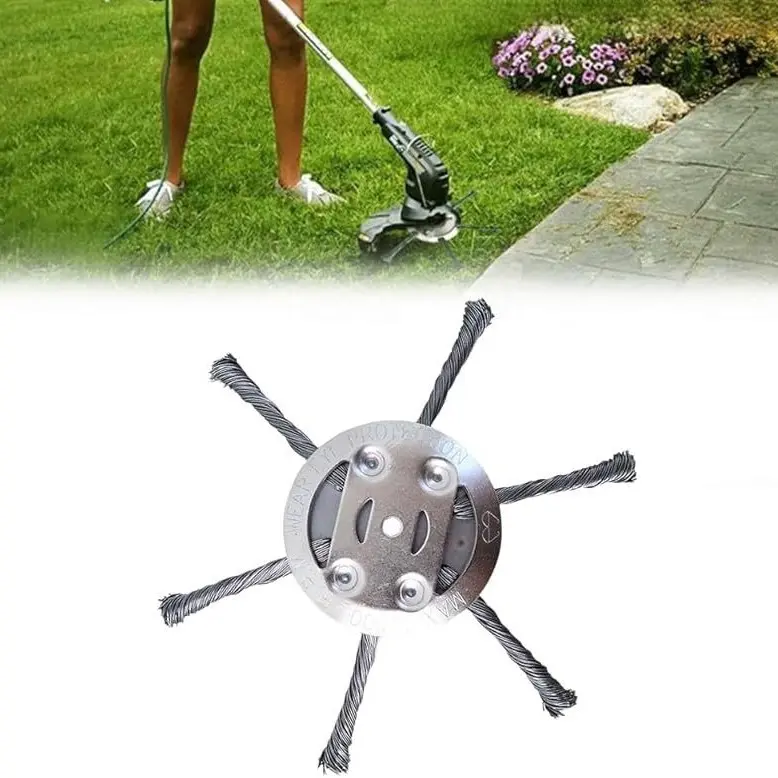 Steel Wire Lithium Battery Lawn Mower Grass Head Fine Line Trimmer Replacement Head Metal Weeding Blade