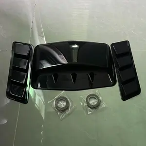 3pcs Universal Car Air Flow Intake Hood Scoop Vent Bonnet Cover - Boost Your Vehicle's Exterior Style! Car Accessories