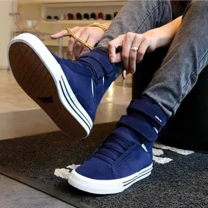 Supra Society Midnight Blue Suede High-Top Sneakers for Men