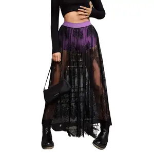 SUMMER DARK LACE SEE-THROUGH SEXY SKIRT