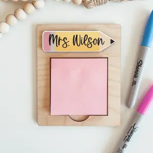 Personalized Sticky Note Holder, Custom Sticky Note Holder, End Of Year Teacher Gift, Teacher Appreciation Gift, Custom Note Pad Holder, Teacher Gift, Note Pad Holder, Custom Teacher Gift, Teacher Name Gift, Custom Note Holder
