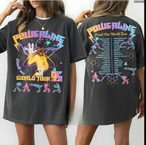 Two Sided Powerline Stand Out World Tour 95 Comfort Colors T-shirt, Vintage A Goofy Movie Shirt, Retro 90s Vintage Graphic Tee Unisex Casual for Men & Women