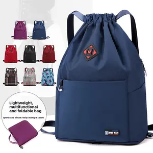 Lightweight Foldable Waterproof Drawstring Backpack Spacious Storage for Gym Campus Travel Outdoor All Seasons