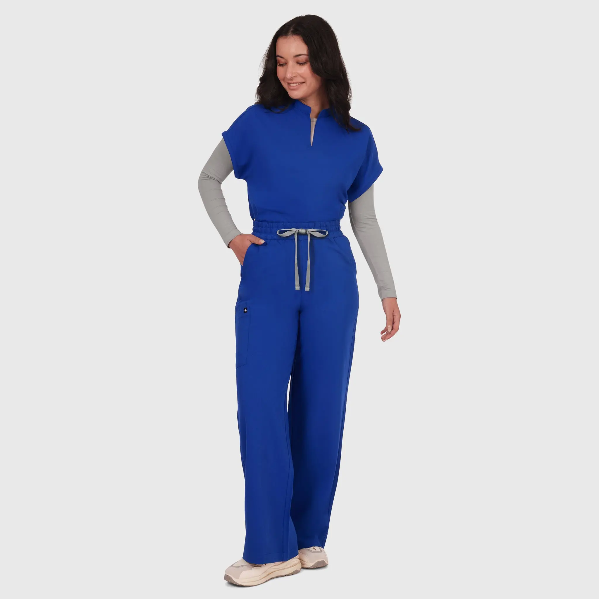 Elan High Waisted Wide-Leg Scrub Pant