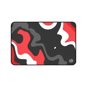 Red Swirl Mousepad - 3mm Thick Neoprene, Anti-Slip Backing, Available in 12" x 18", 12" x 22", 32" x 16" Sizes