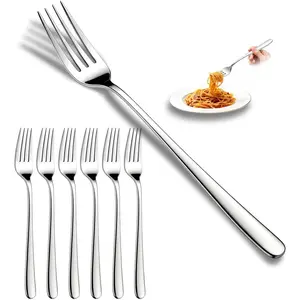 Household daily necessities Dinner Forks, Premium 18/10 Stainless Steel Silverware Forks, 6-Piece Set - Classic & Modern Design Flatware Forks, Dishwasher Safe for Home & Restaurant Use