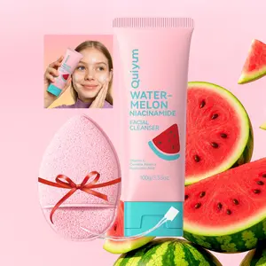 Watermelon Niacinamide Cleansing Foam, Gentle Facial Cleanser with Facial Puff, Facial Skin Care Product for Women & Men