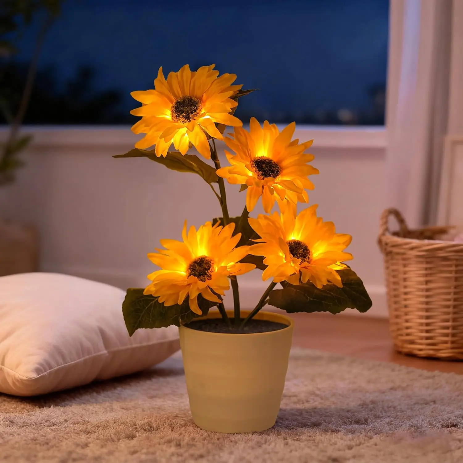 Sunflower Lamp for Womens Gifts, Christmas Birthday Gifts for Women Mom Granddaughter Girlfriend Friend Wife Her Anniversary Birthday, Bedroom Bar Coffee Shop Sunflower Night Light Flower Lamp Decor summerwins