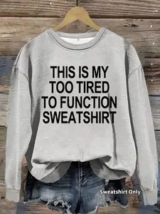 Women's Casual Everyday Soft Long Sleeve Pullover Sweater, Round Neck Fitted Knit Top, Comfortable Daily Wear, Sweatshirt