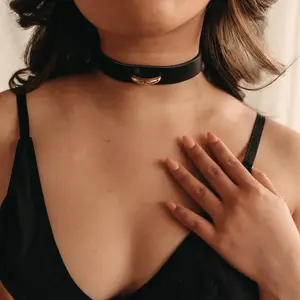 Leather Choker, Fashion Leather Necklace, Collar for Women