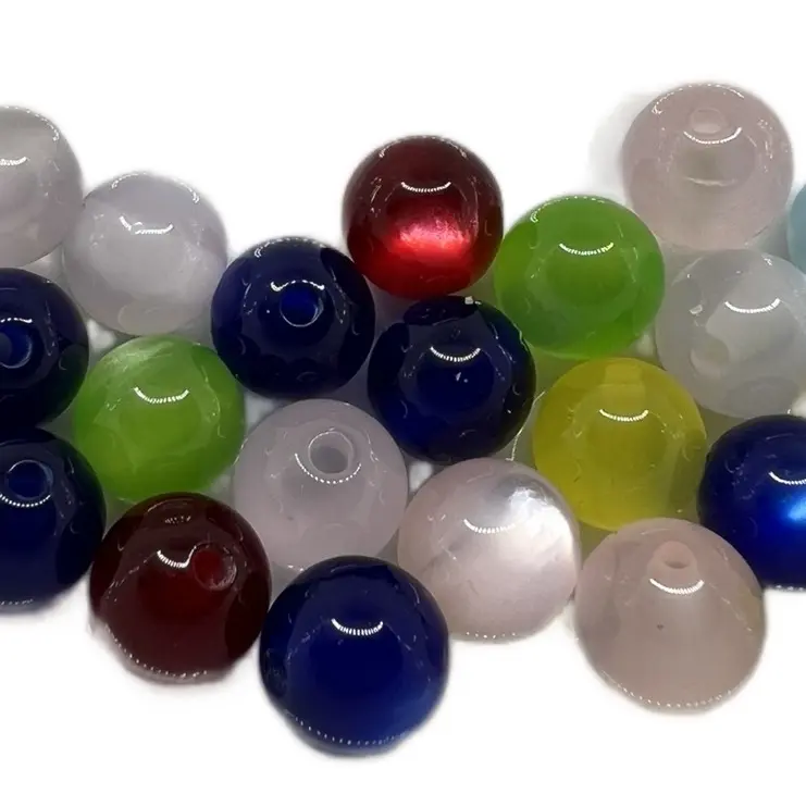 300 Count Cat Eye Beads 9.5mm Wholesale Assorted Colors for DIY Pens & Jewelry Making Bulk Crafting Supplies Handmade Gifts Handcraft