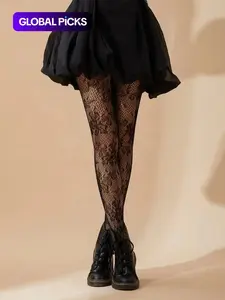 Women's Floral Lace Fishnet Tights, Elegant Comfy Breathable Nylon Pantyhose for Daily Wear, Summer Outfits 2024, Ladies Socks for All Seasons