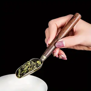 2pcs Tea Spoon - Vintage Style Tea Scoop for Gongfu Tea Ceremony, Tea Making Tools