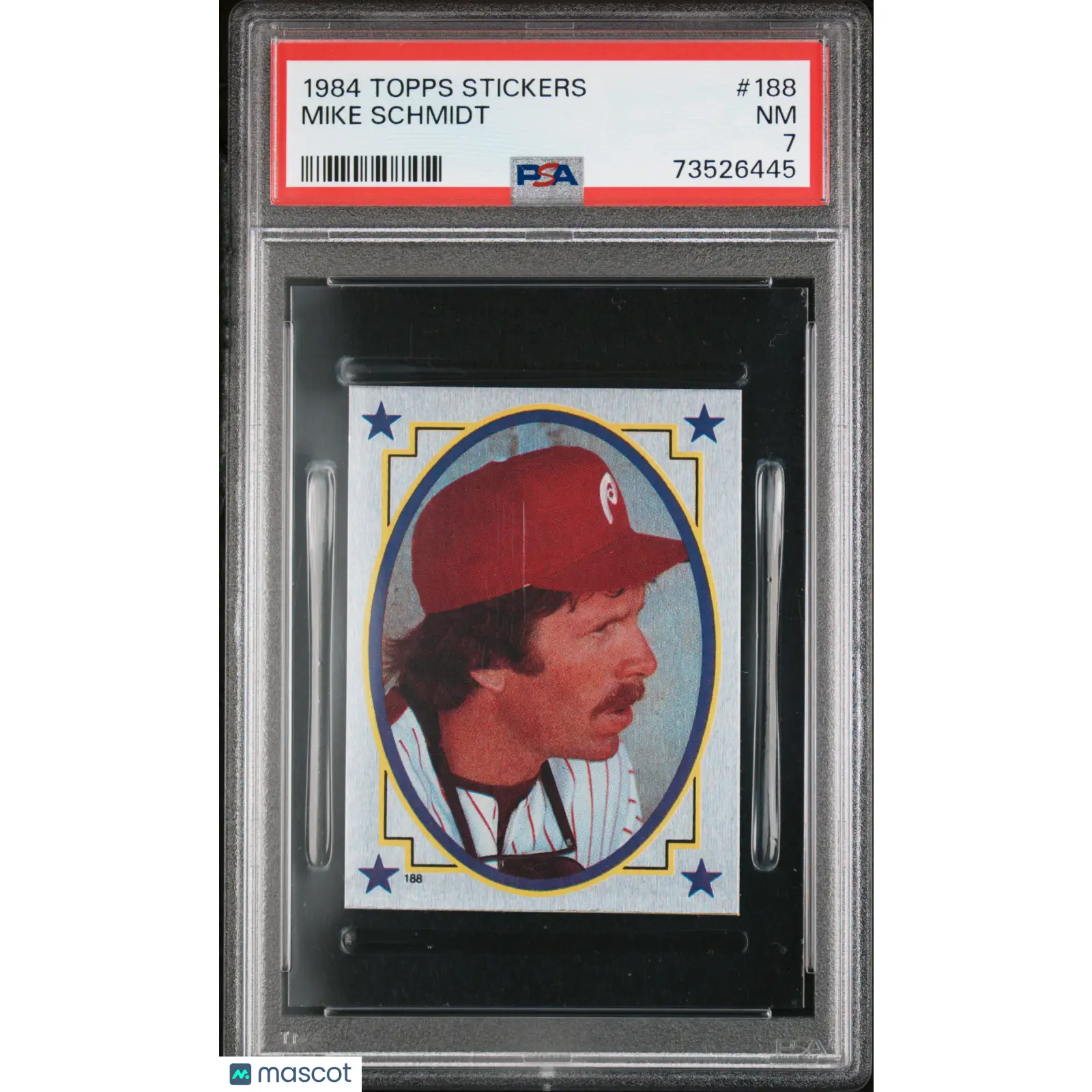Mike Schmidt PSA 1984 Topps Stickers Baseball #188 7 73526445