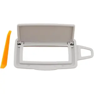 Left Driver Sun Visor Vanity Mirror Cover Fit for Mercedes Benz, for W166 X166 W292 W205 W253 C GLC M Class 2015-2021, Front Illuminated Makeup Mirror Cap, Gray