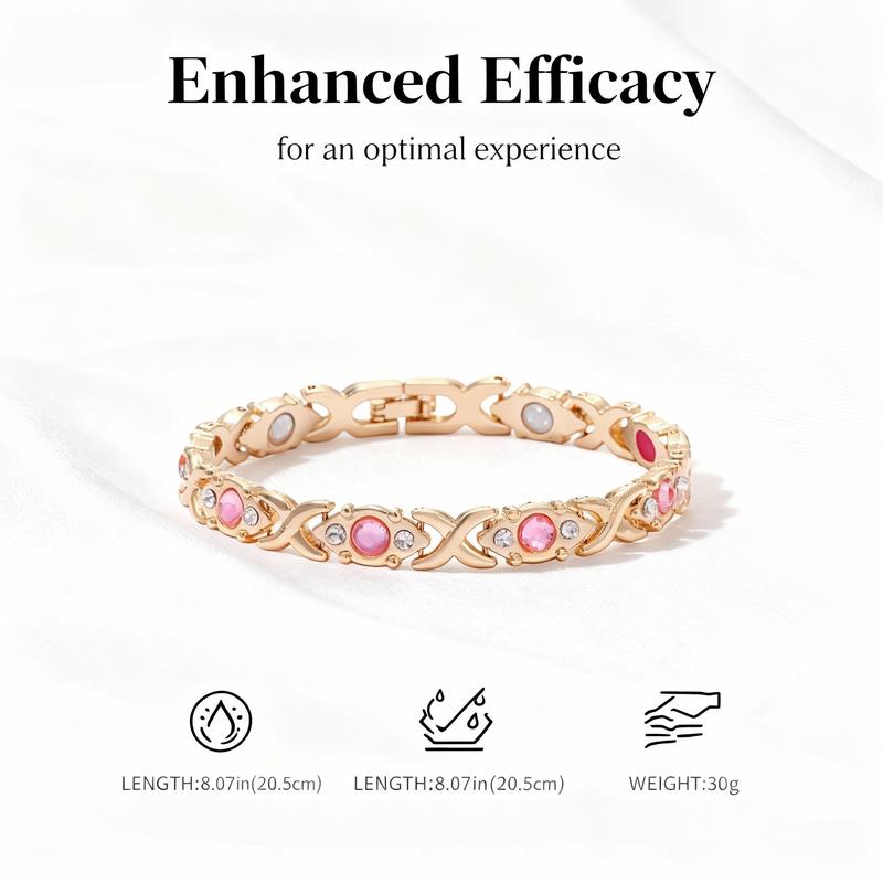 Energy magnet Copper  bracelet, eco-friendly alloy with diamonds, adjustable ladies' wristband Trendy Jewellery Accessories