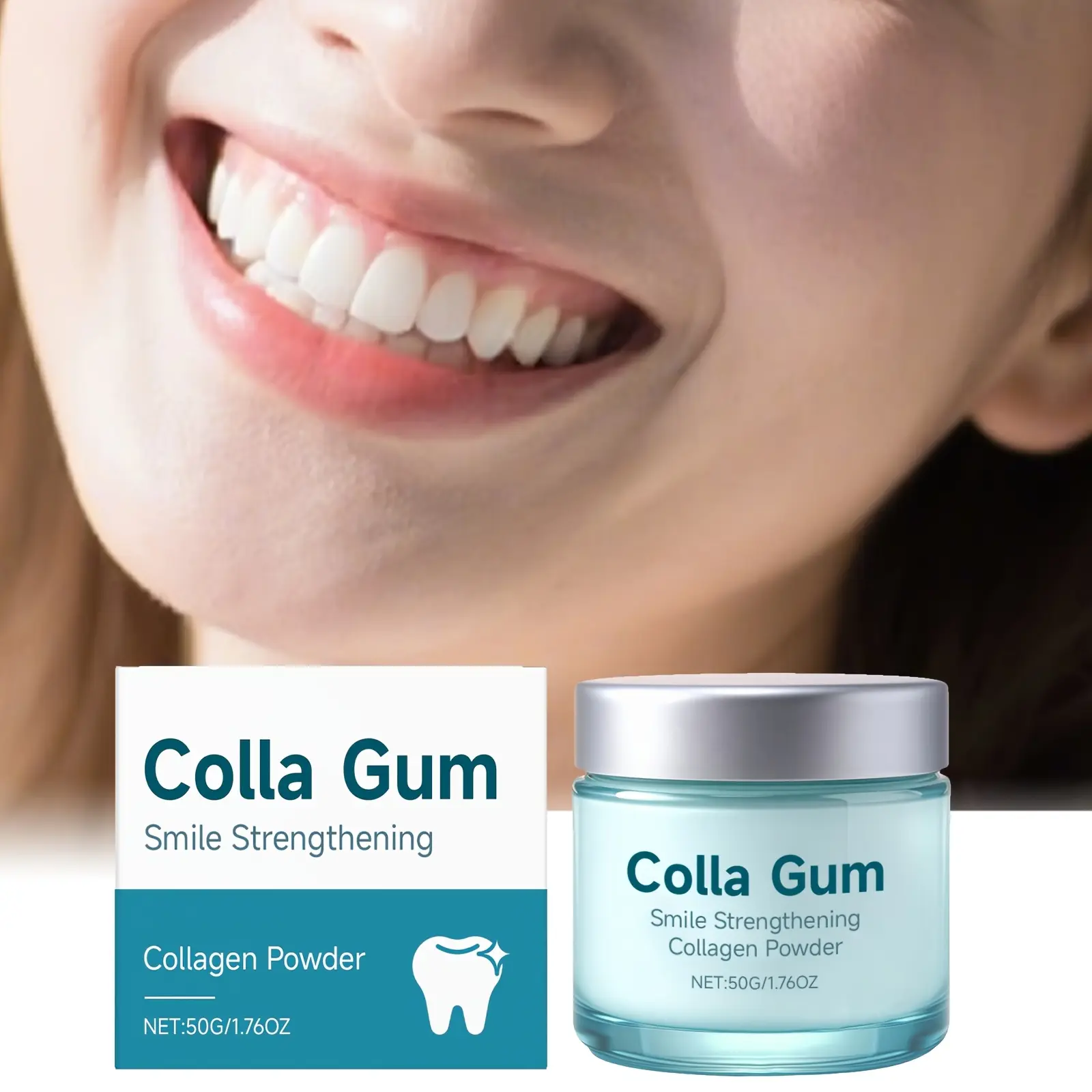 50G Collagen Tooth Powder Gentle Cleaning And Care for Tooth Surface Fresh Smile Daily Oral Care Tooth Powder