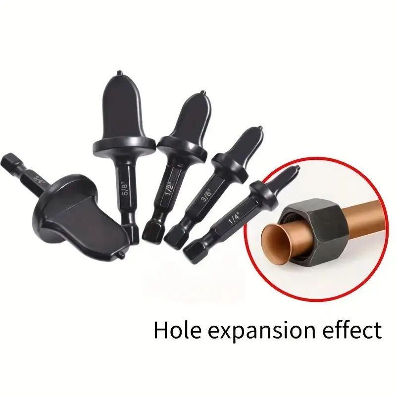 Manual Drill Bit Set for Air Conditioning HVAC Rotating Tools, Durable High-Efficiency Expansion Design, Professional Use, 5-Piece Expander Kit