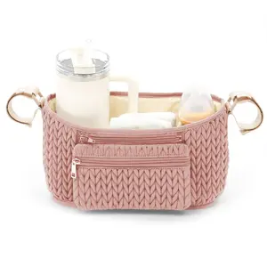 Adjustable Baby Stroller Organizer Bag, Multi-Color Options for Diaper Storage, Travel Essential Handbag for Strollers
