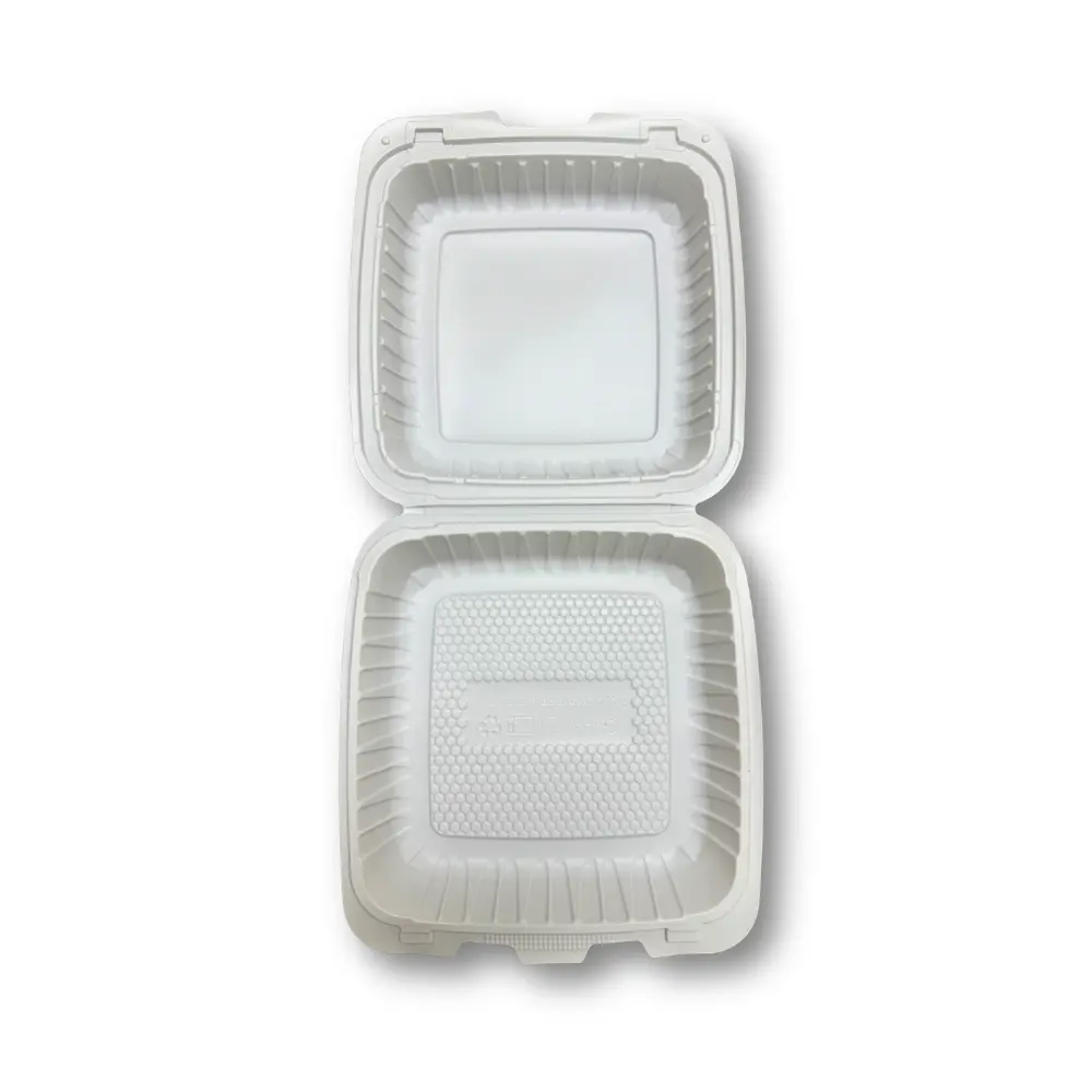 Clamshell Meal Tray 9x9 Inches - 50 Pack