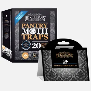 Dr. Killigan's Premium Pantry Moth Traps Value Pack with Double-Potent Pheromones & Stickiest Glue - 20 Traps for Indian Meal Moths Almond Moths & Mediterranean Flour Moths