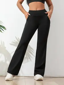 Women's Solid Pants, Casual Comfy Sports Slim Fit Sporty Trousers for Yoga Gym Workout, Ladies Bottoms for All Seasons, Skinny Yoga Bottoms