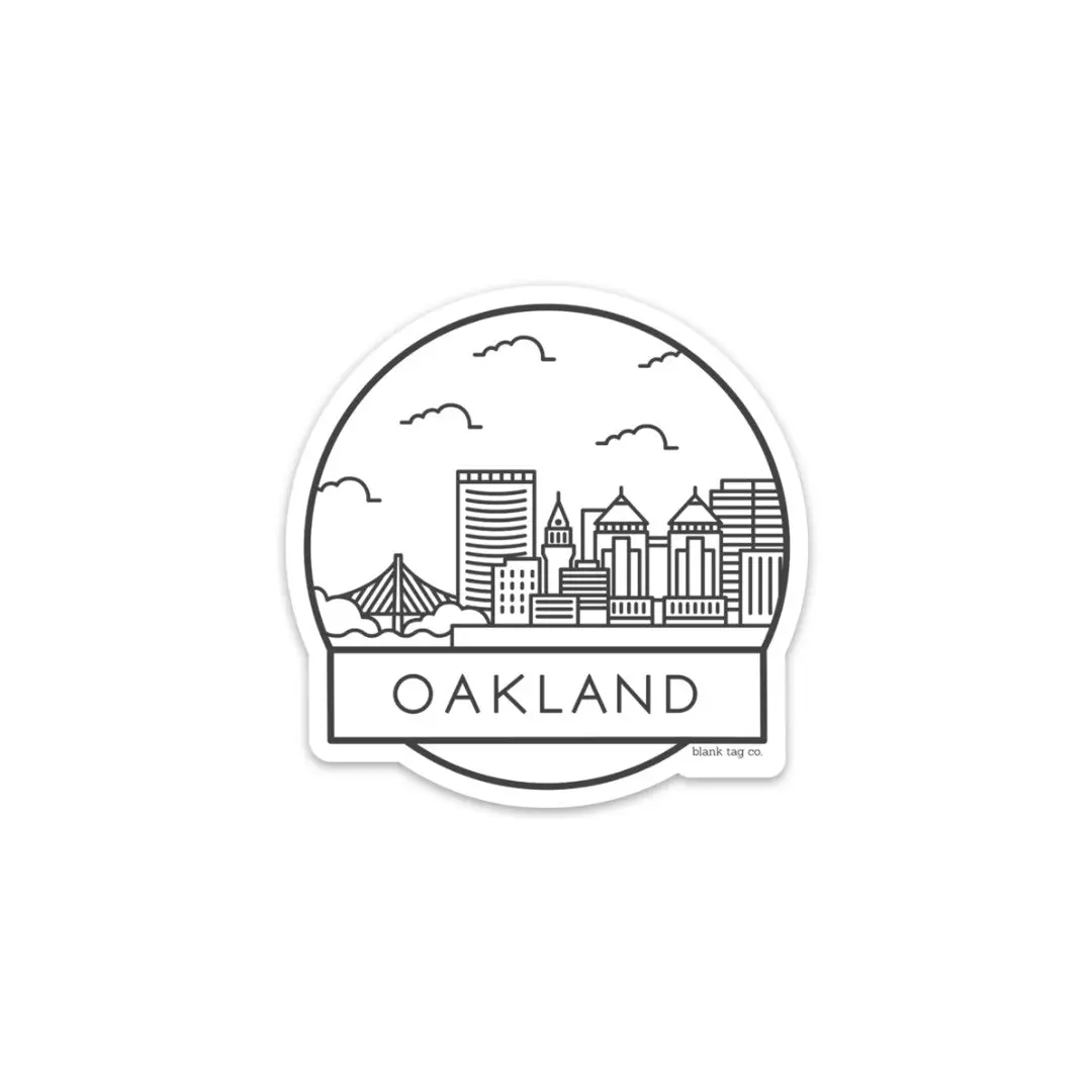 Blank Tag Co.® Waterproof Sticker - Oakland Cityscape