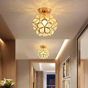 Nordic Creative Petal Ceiling Light, Modern Luxury Hallway Entryway Balcony Lamp, Elegant Home Decor Lighting Fixture, Decorative Light, Flower Design Lamp