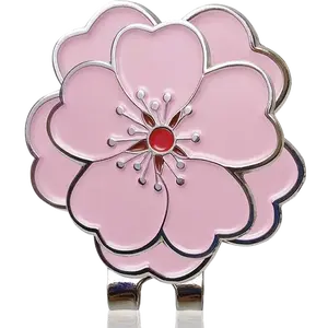 Golf Ball Marker with Golf Hat Clip. Beautiful Cherry Blossoms Marker. Golf Gift for Her.