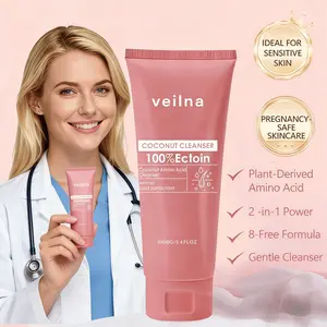 Vina Coconut Amino Acid Cleanser, suitable for sensitive skin, a powerful and gentle 2-in-1 cleansing product, extracted from plants with amino acids, containing 100% lidocaine, safe for skincare during pregnancy. The effect varies from person to person.