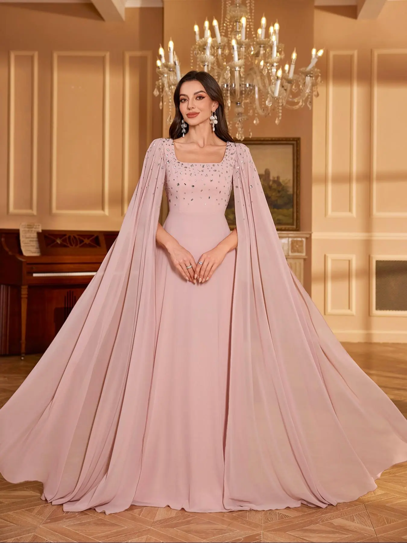 glitter long sleeve maxi dress Patbo Sequin Long-sleeve GOWN main image 0