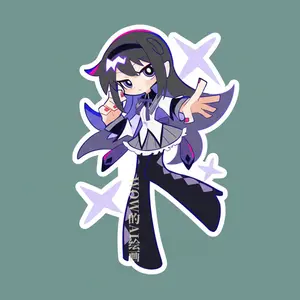 Homura Akemi Dark Magical Madoka Sticker