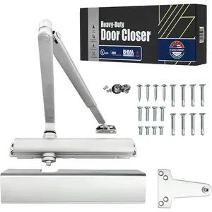 Commercial Heavy Duty Automatic Door Closer, ADA UL Grade 1 Listed Self Closing Door Hinges, Door Closers Commercial High Traffic, Auto Door Closer, Hydraulic Spring Soft Close -