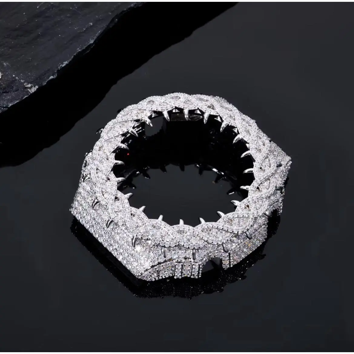 S925 Moissanite Bezel For 2100 Model Watch