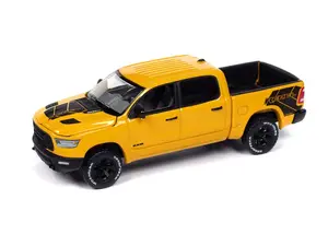 2023 Dodge Ram Rebel Havoc Edition – Baja Yellow Diecast 1:64 Scale Model - Auto World AWSP164A