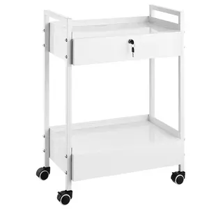 VEVOR Lab Rolling Cart, 3-Shelf Stainless Steel Rolling Cart, Lab Serving Cart with Swivel Casters, Dental Utility Cart for Clinic, Lab, Hospital, Salon, 26.38x15.55x34.13VEVOR Super Brand Day