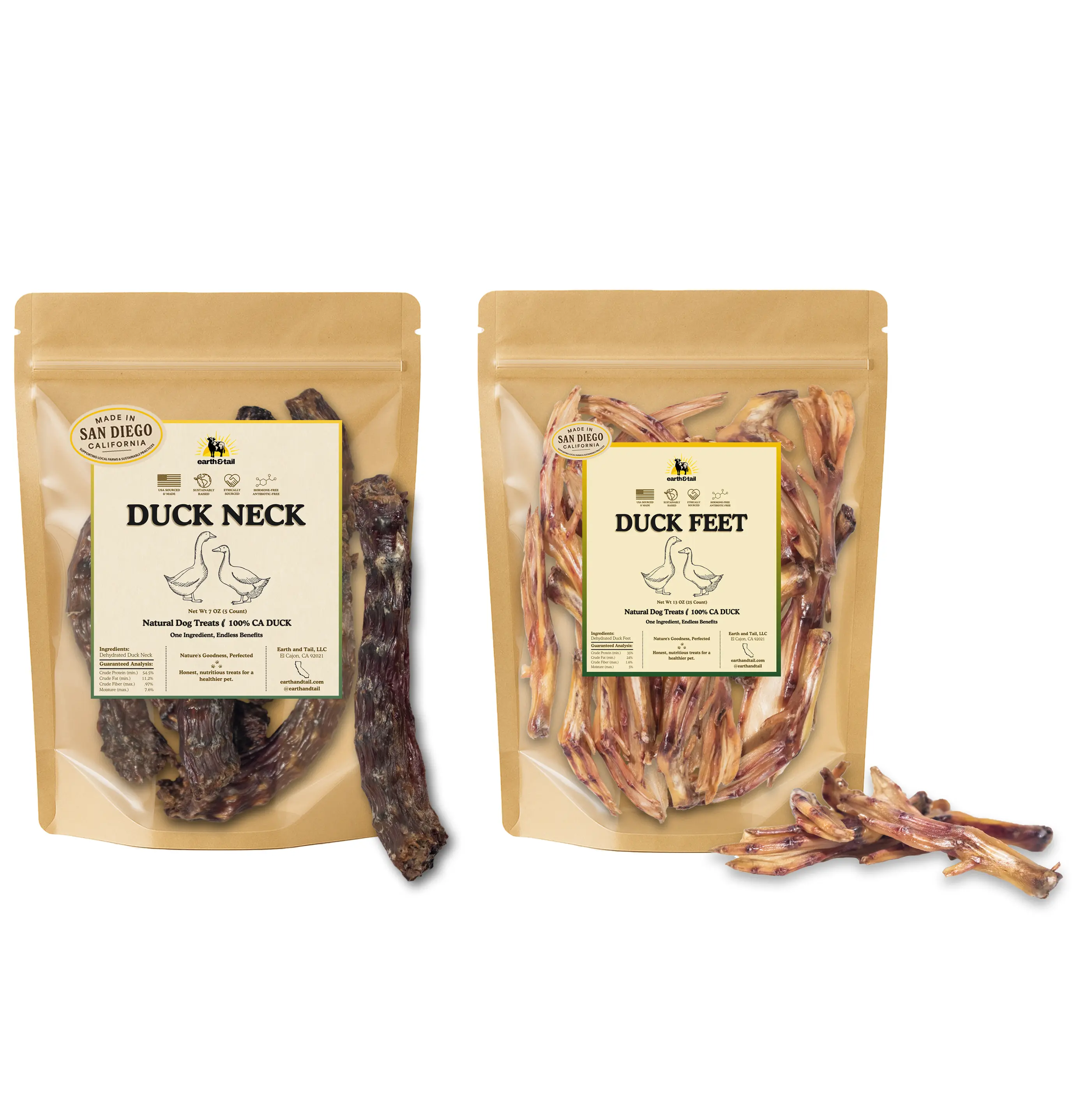 25 Duck Feet + 5 Duck Neck Bundle