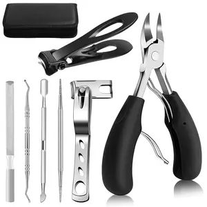 7 Counts Ingrown Toenail Clippers Kit Stainless Steel Ingrown Toenail Removal Kit Professional Toenail Clippers Set for Ingrown and Thick Nail Toe Nail Cutter for Adults and Seniors