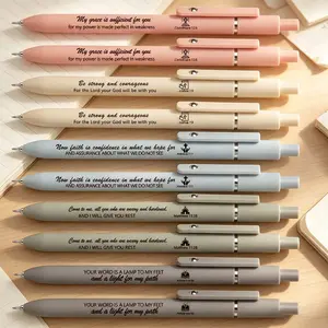Bible Verse Gel Pen, Christian Stylus Pen with Inspirational Quotes, Writing Pen for Touch Screens, Church Gift, Sunday School Student Teacher Favor