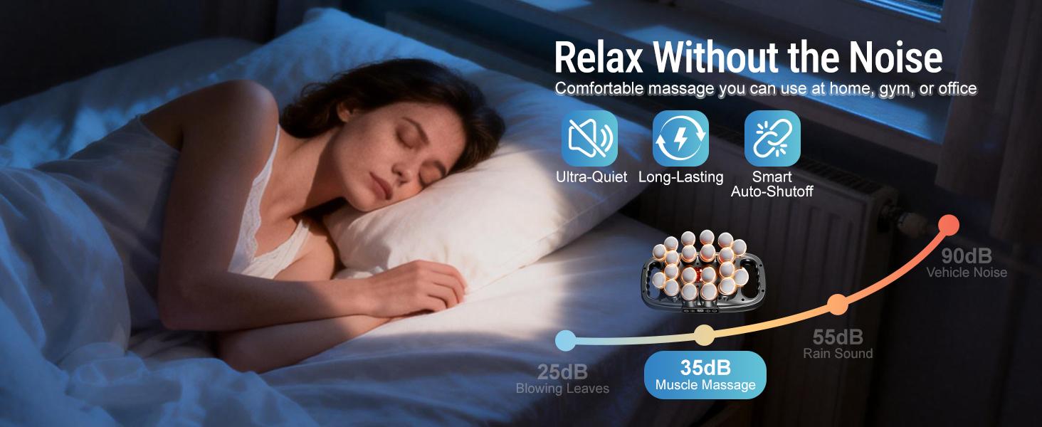 20-Head Percussion Massage Gun – Portable Deep Tissue Muscle Massager for Pain Relief, Fitness Recovery, Home Gym & Office Use