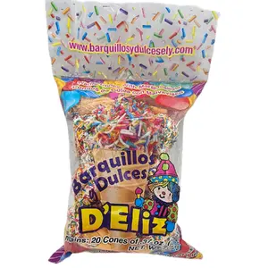Deliz Barquillos, conos de oblea con malvavisco - Waffle cones with marshmallow bag with 20 pieces