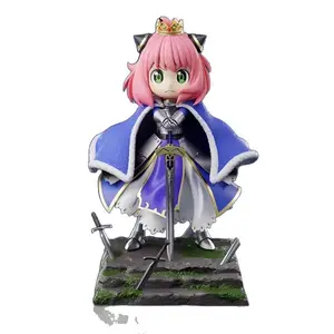 Ultra-high Fidelity Anya Double-headed Figurine Model with Crown and Sword Anime Collectible Free Gift Set for Display Kawaii Figure